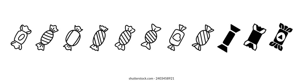 Sweets and candy icon, Candy vector icons set in thin line style, candy icon. chocolate icon, Candy icon. sweet icons. chocolate symbol, Cacao and Chocolate Icons Set. Chocolate line icons