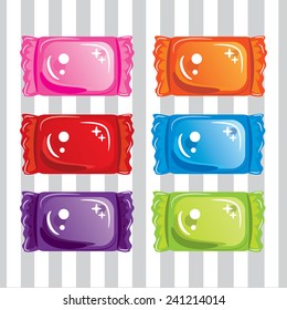 sweets candy icon vector set