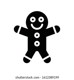 sweets and candy related gingerbread vector in solid design
