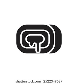 Sweets Chocolate Roll Filled Icon Vector Illustration