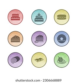 Sweets and Confectionery icon vector