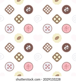 sweets desserts and cookies pattern transparent on a white background