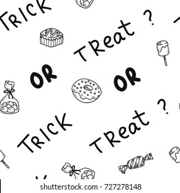 sweets doodle seamless background