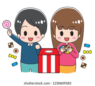 Sweets grabbing event