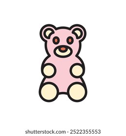 Sweets Gummy Bear Icon Vector Illustration