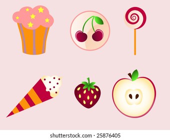 sweets icon set