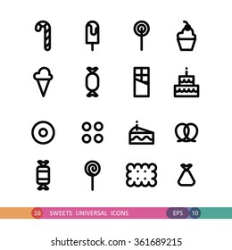 sweets icon set