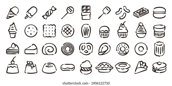 Sweets Icon Set (Hand draw version)