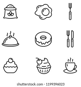 sweets icon set vector