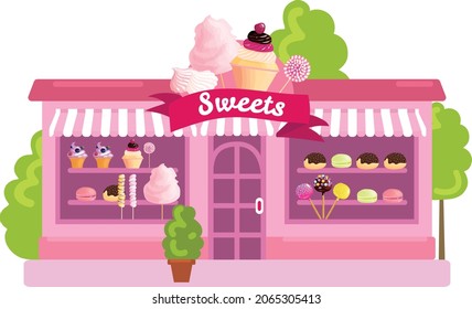 Diseño de ilustraciones vectoriales de iconos de Sweets