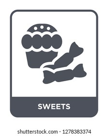 sweets icon vector on white background, sweets trendy filled icons from Christmas collection, sweets vector illustration