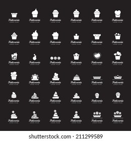 Sweets Icons Set - Isolated On Black Background - Vector Illustration, Graphic Design Editable For Your Design
