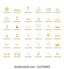Sweets Icons Set - Isolated On White Background - Vector Illustration, Graphic Design Editable For Your Design