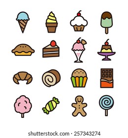 Sweets icons / vector illustration