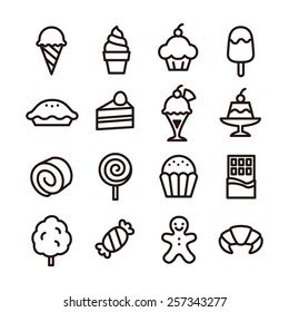 Sweets icons / vector illustration