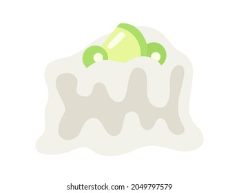Sweets illustration of melting shortcake.