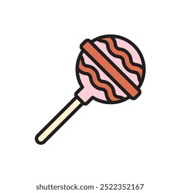 Sweets Lollipop Icon Vector Illustration