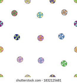 Sweets, lollipops, sweets, candy. Vector seamless pattern.