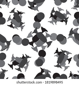 Sweets, lollipops, caramels. Seamless vector pattern.
