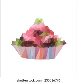 sweets on an abstract mosaic on the background