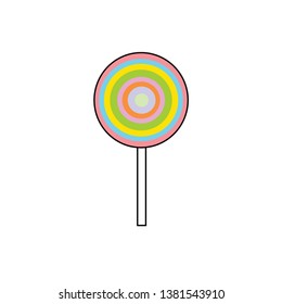  sweets on white background vector