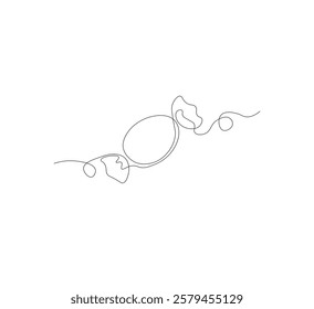 Sweets in one continuous line drawing. white background, Minimalist design for sweets and desserts theme. Vector illustration.