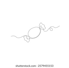 Sweets in one continuous line drawing. white background, Minimalist design for sweets and desserts theme. Vector illustration.