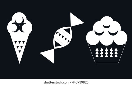 sweets pictogram collection. vector 