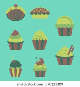 sweets set, Cupcakes