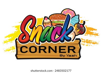 Sweets Shop Name Typography, Branding Logo Design, Sweets Vector Illustration