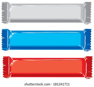 Sweets snacks bars packages vector