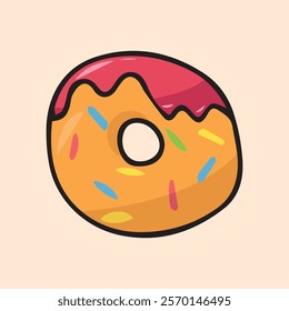 sweets. sweet food. colored icons on the theme of sweets. candy. ice cream. vector. doodle. a set of goodies. a template for creating a poster. cake. a cupcake. hats made of cream.