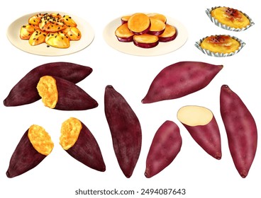 Sweets variations made with sweet potatoes