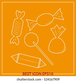 sweets, vector icon, eps10