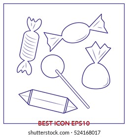 sweets, vector icon, eps10