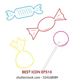 sweets, vector icon, eps10