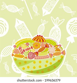 Sweets vector illustration
