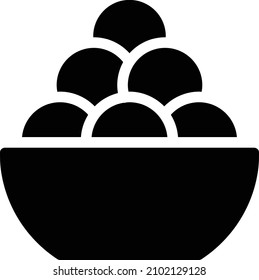 caramelos Ilustración vectorial sobre un fondo transparente. Símbolos de calidad premium. Icono vector glifos para concepto y diseño gráfico.