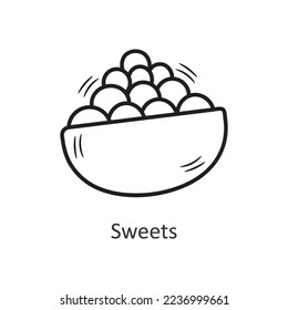 Sweets vector outline Icon Design illustration. New Year Symbol on White background EPS 10 File