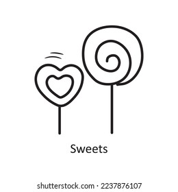 Sweets vector outline Icon Design illustration. Party and Celebrate Symbol on White background EPS 10 File