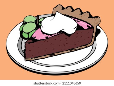 sweety cookie slice vector illustration