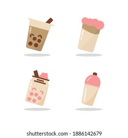 Sweety Ice Illutration with a boba