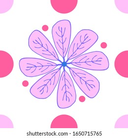 Sweety Pink Flower Seamless Pattern