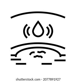 Swelling Health Medical Problem Line Icon Vector. Swelling Health Medical Problem Sign. Isolated Contour Symbol Black Illustration