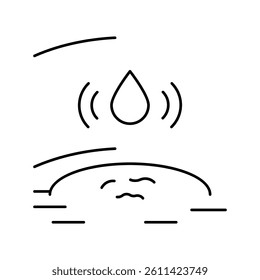 swelling health medical problem line icon vector. swelling health medical problem sign. isolated contour symbol black illustration
