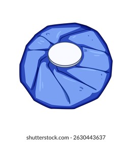 swelling ice pack for injuries cartoon. reusable gel, pain recovery, inflammation soothing swelling ice pack for injuries sign. isolated symbol vector illustration