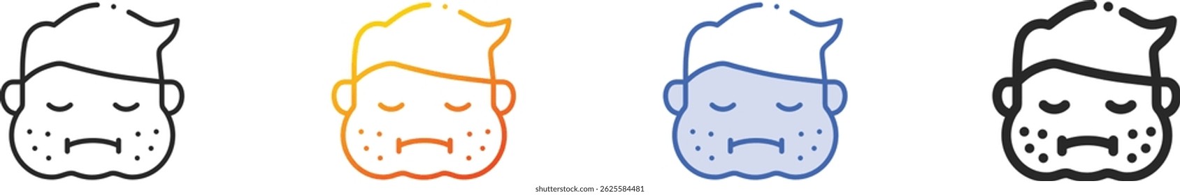 swelling icon.Thin Linear, Gradient, Blue Stroke and bold Style Design Isolated On White Background