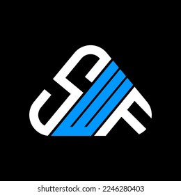 SWF letter logo creative design with vector graphic, SWF simple and modern logo.