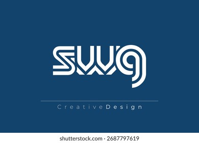 SWG Creative Unique Modern Letter Logo Design. Elegant Monogram Logo Design with Decorative Elements and Typography