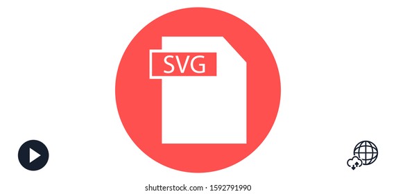 SWG file vector icon 10 eps icon. File for computer icon. 